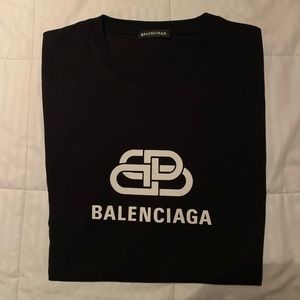 Men’s BALENCIAGA Black BB' T-Shirt Size L